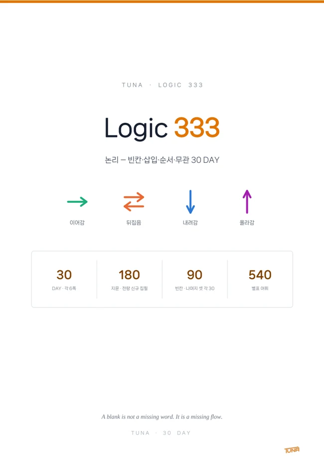 LOGIC 333 실제 교재 표지