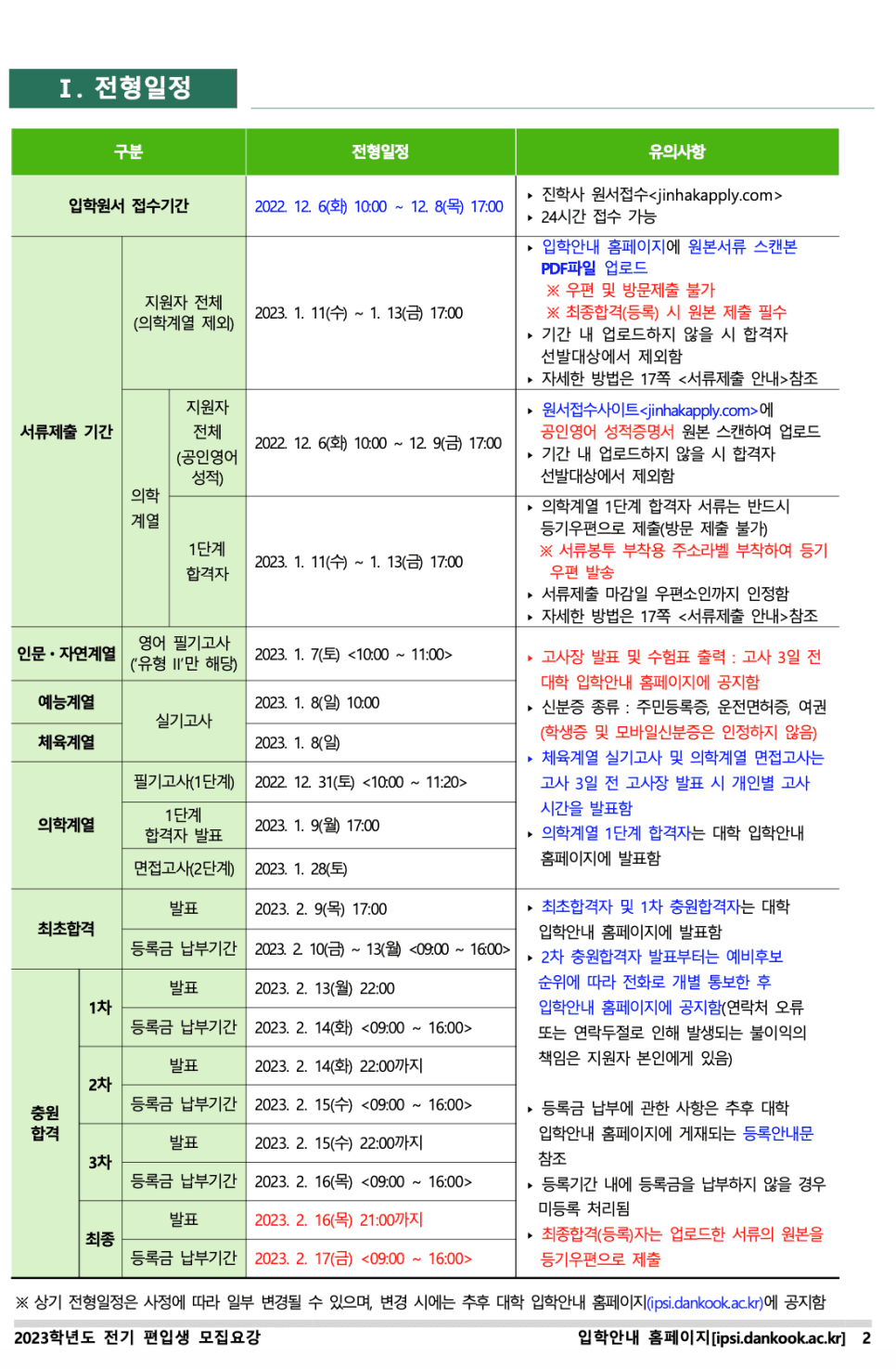 단국대 천안 편입요강 2023 살펴봐요! [파일첨부] · 자료 이미지 4