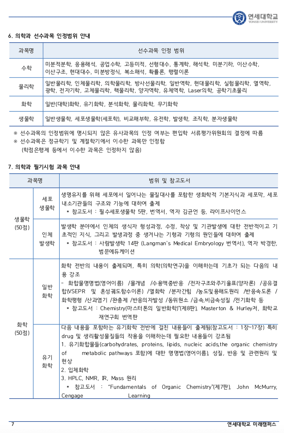 연세대 미래 편입요강 2023 알아봐요! · 자료 이미지 8