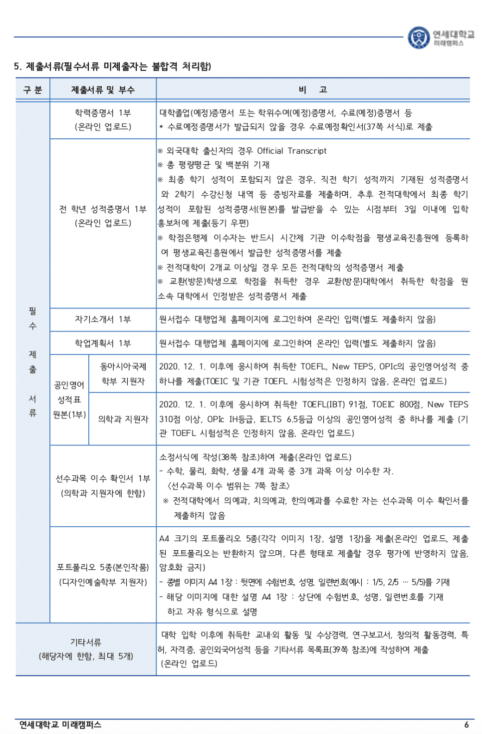 연세대 미래 편입요강 2023 알아봐요! · 자료 이미지 7