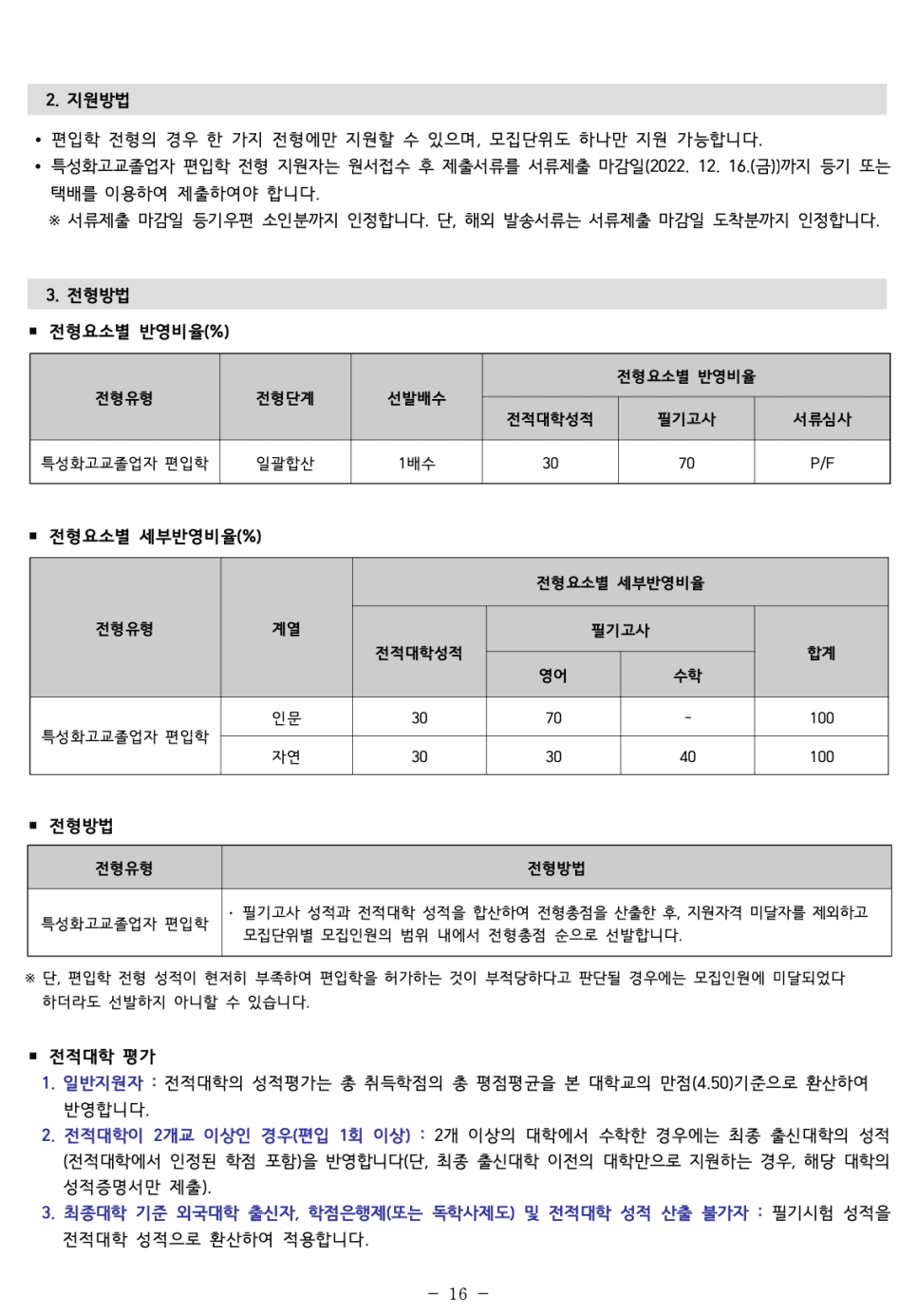 인하대 편입요강 2023 알아봐요! · 자료 이미지 18