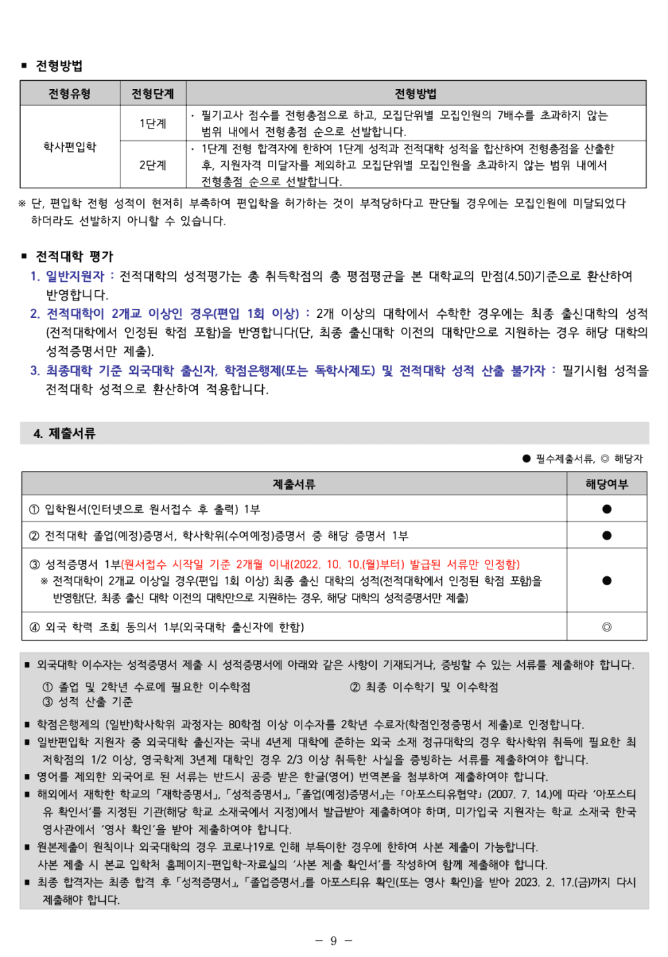 인하대 편입요강 2023 알아봐요! · 자료 이미지 11