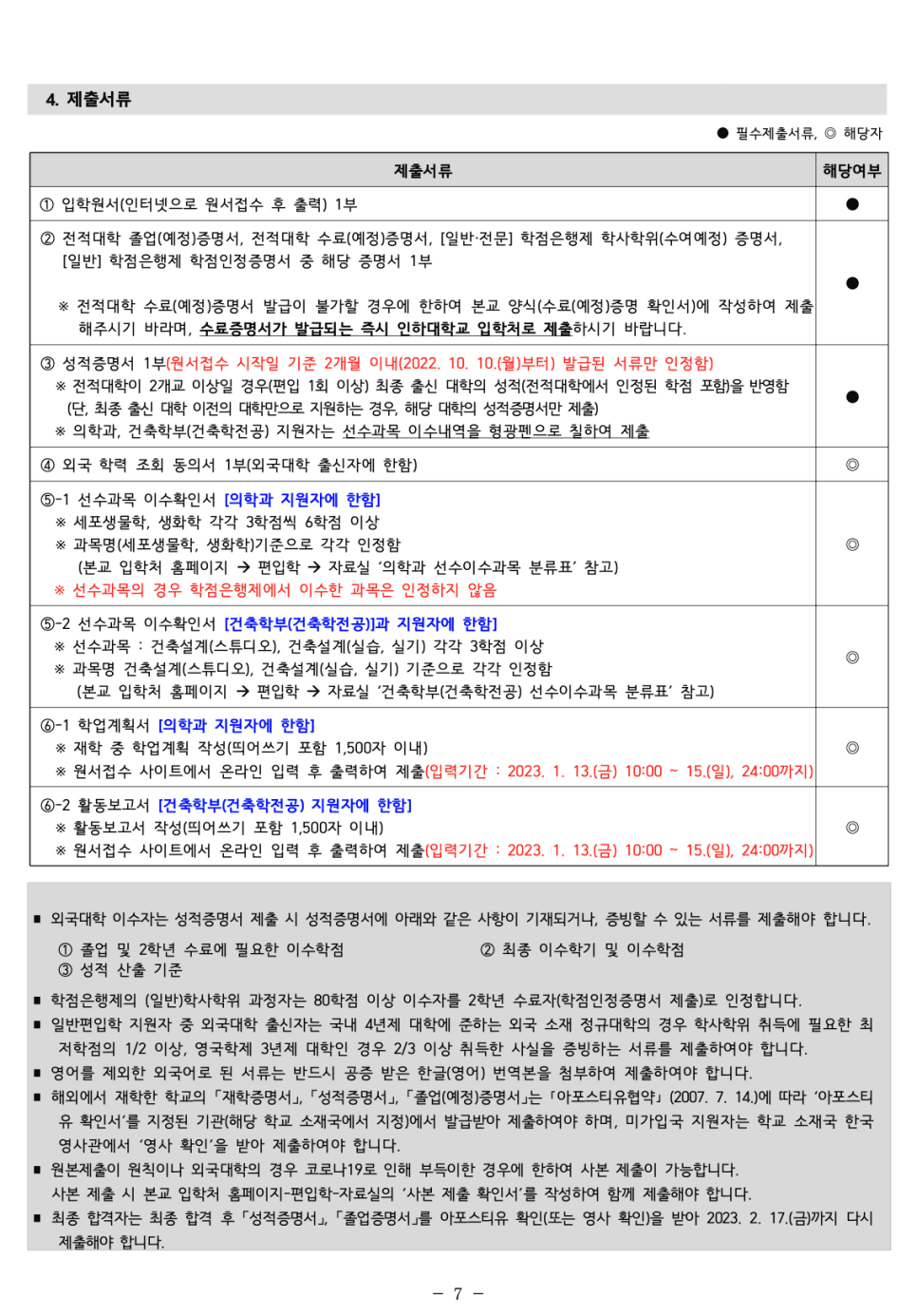 인하대 편입요강 2023 알아봐요! · 자료 이미지 9
