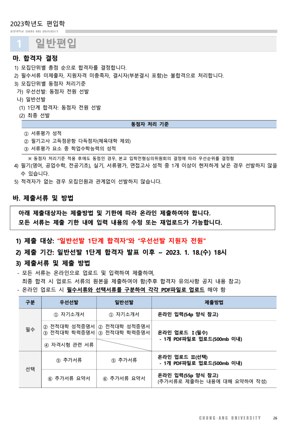 2023 중앙대 편입요강 한눈에 보기! · [모집 인원] · 자료 이미지 20