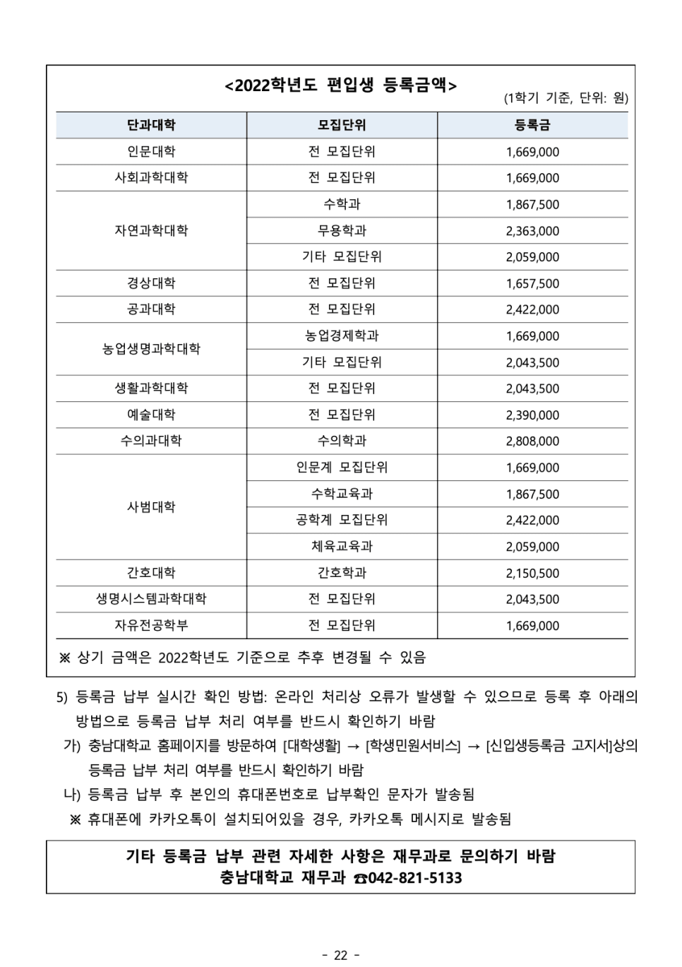 2023 충남대 편입요강 한눈에 보기! · 자료 이미지 24