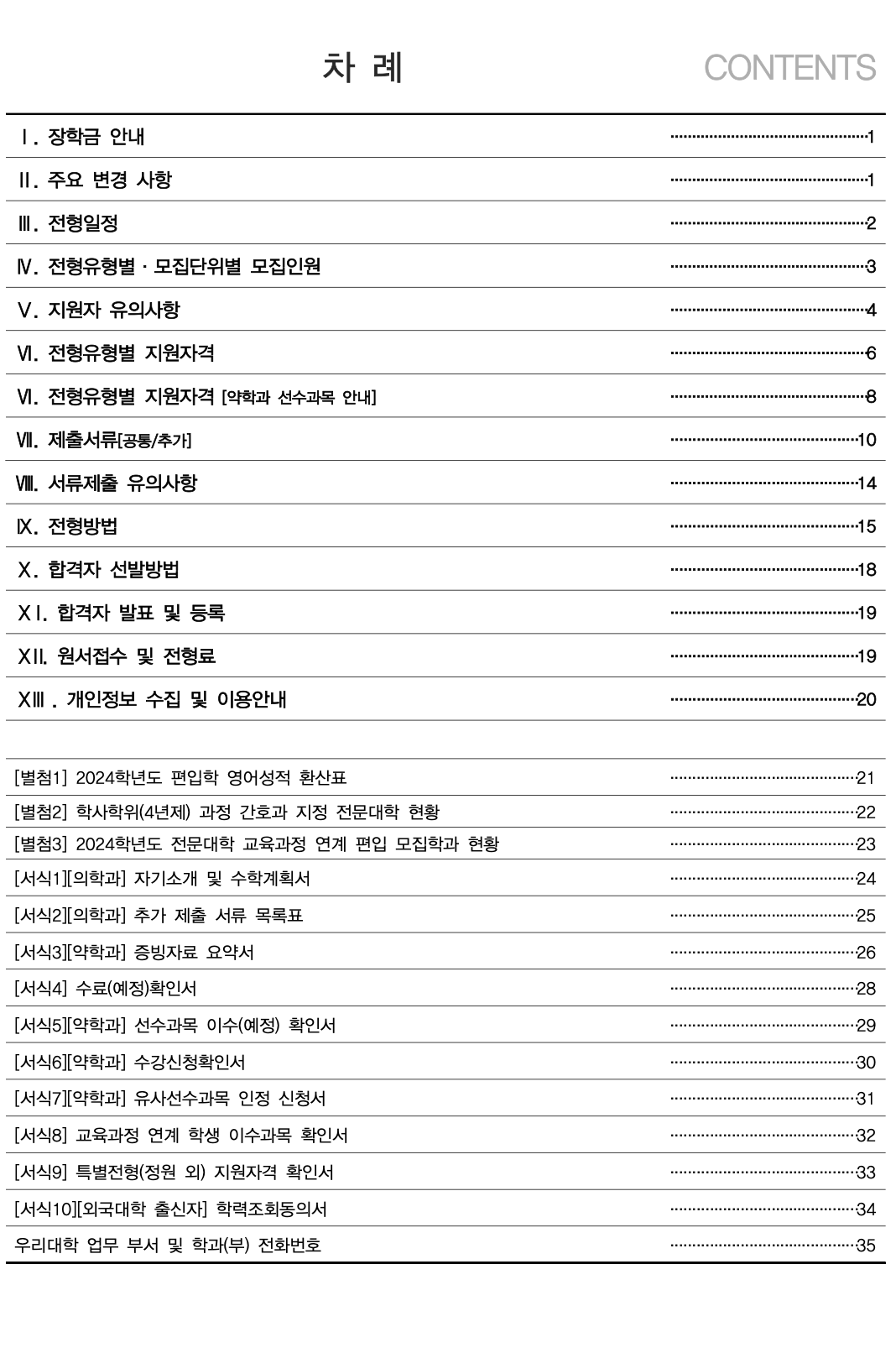 인제대 편입요강 2024학년도