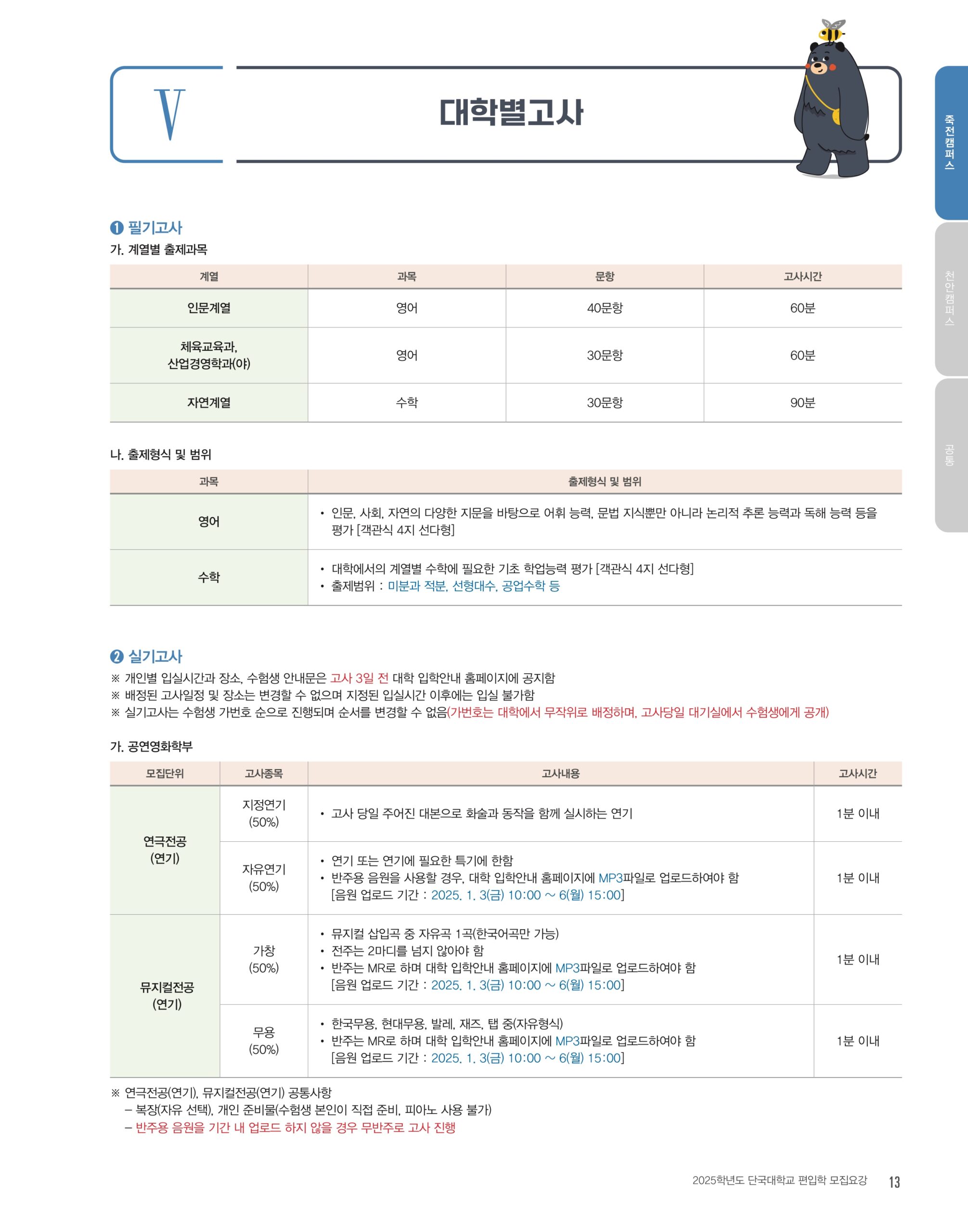 단국대 편입요강 2025학년도