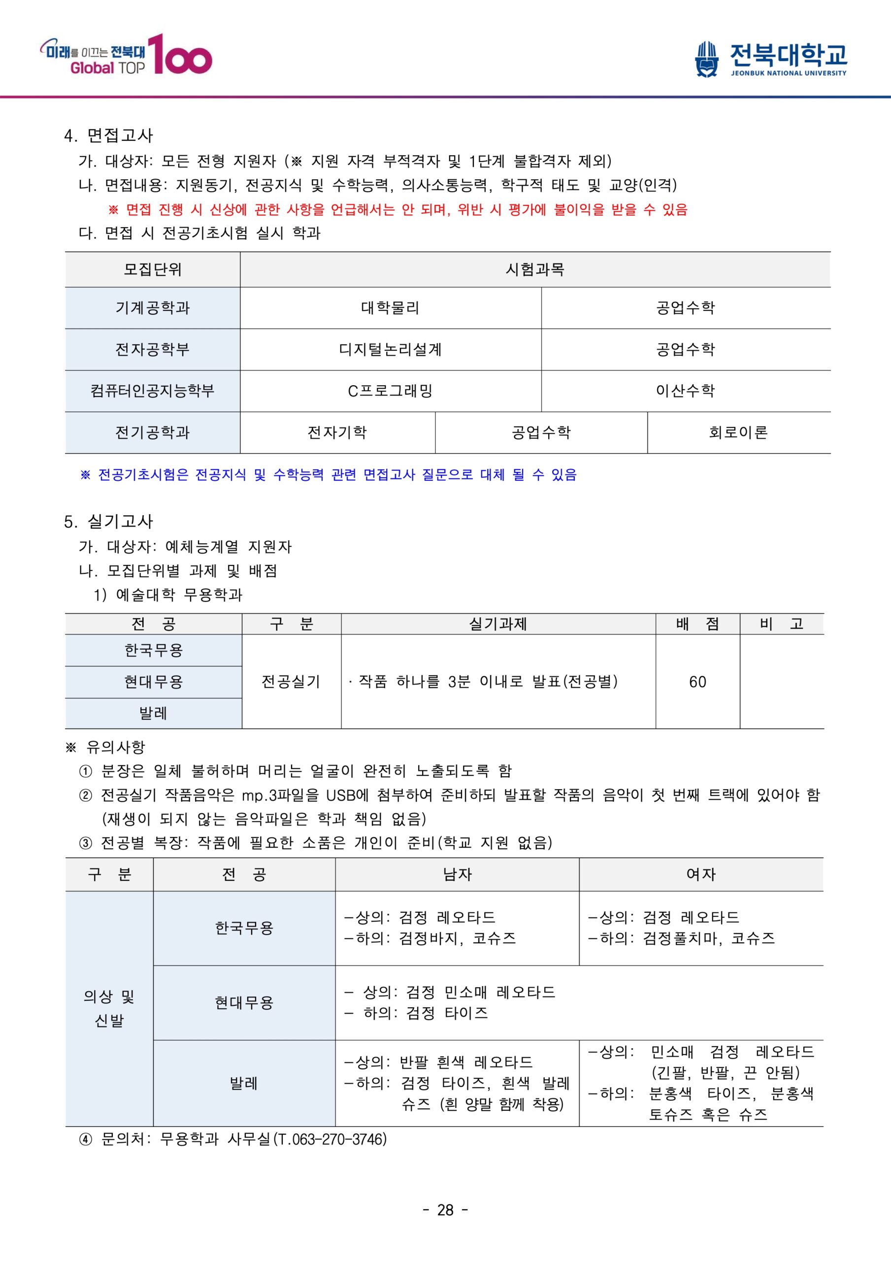 2025 전북대 편입요강