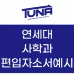 연세대 사학과 편입자소서