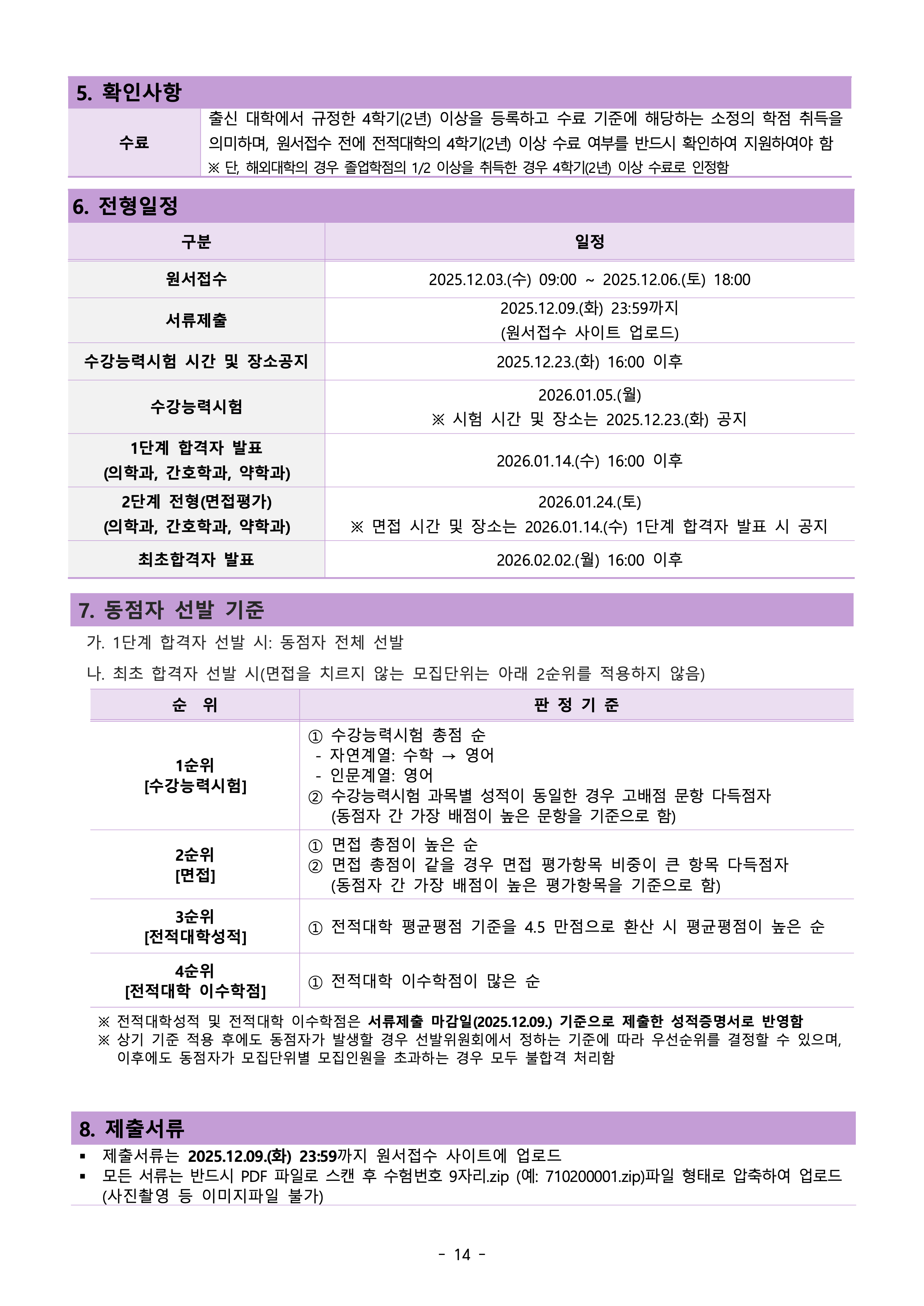 아주대 편입요강