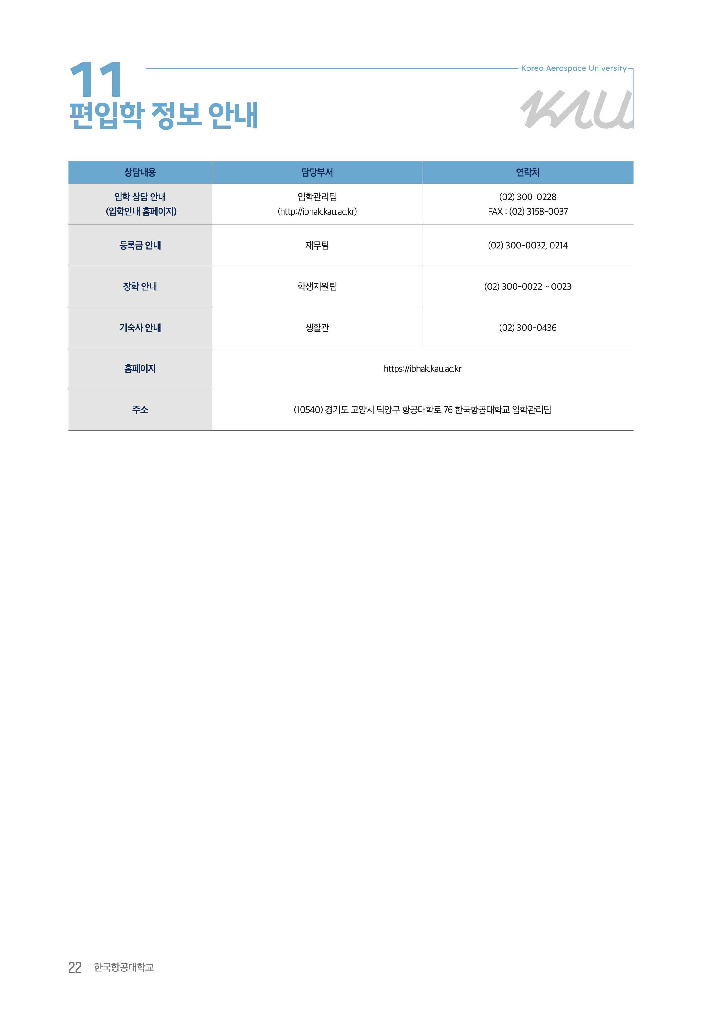 항공대 편입요강 2026