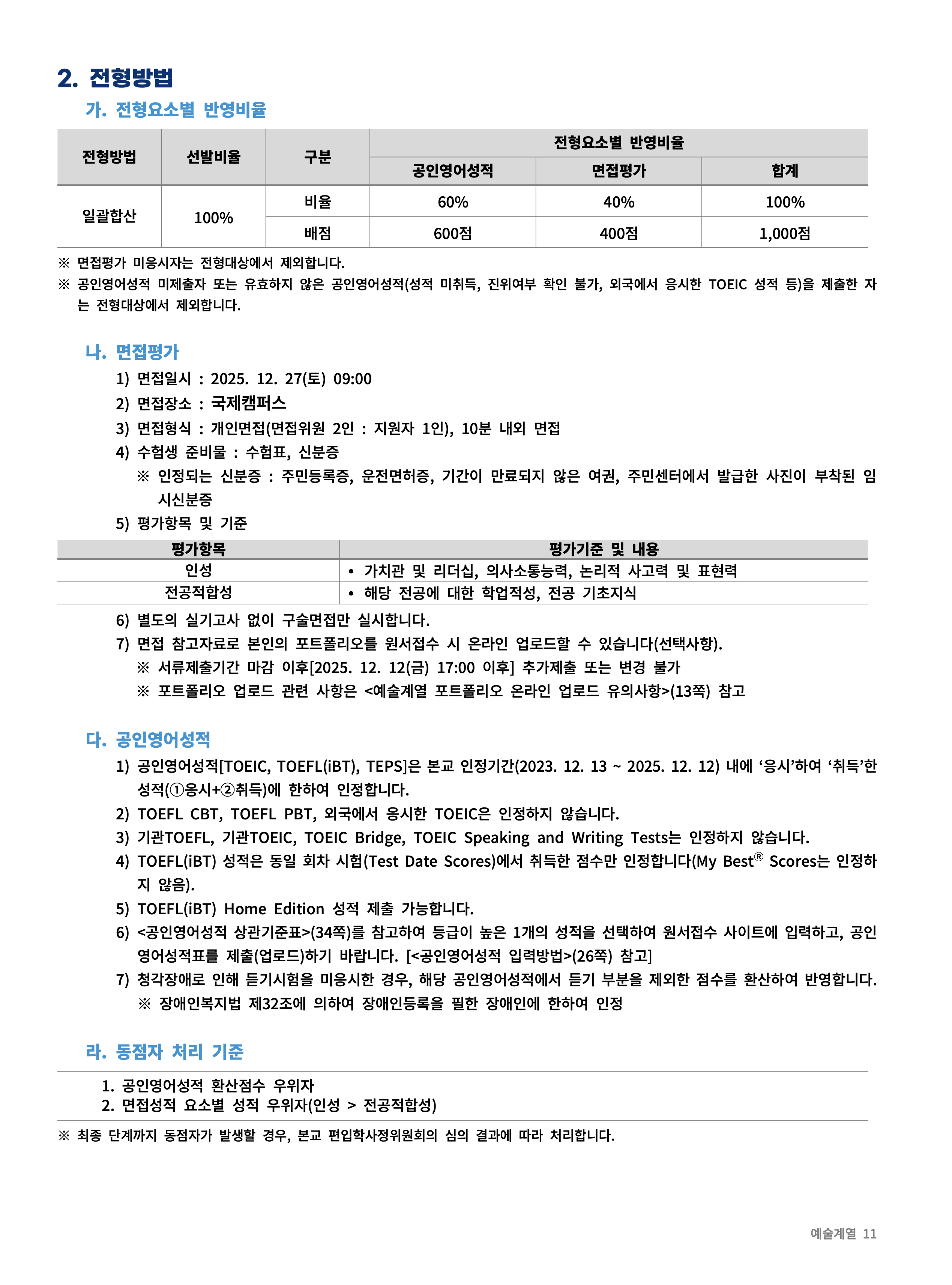 경희대 편입모집요강