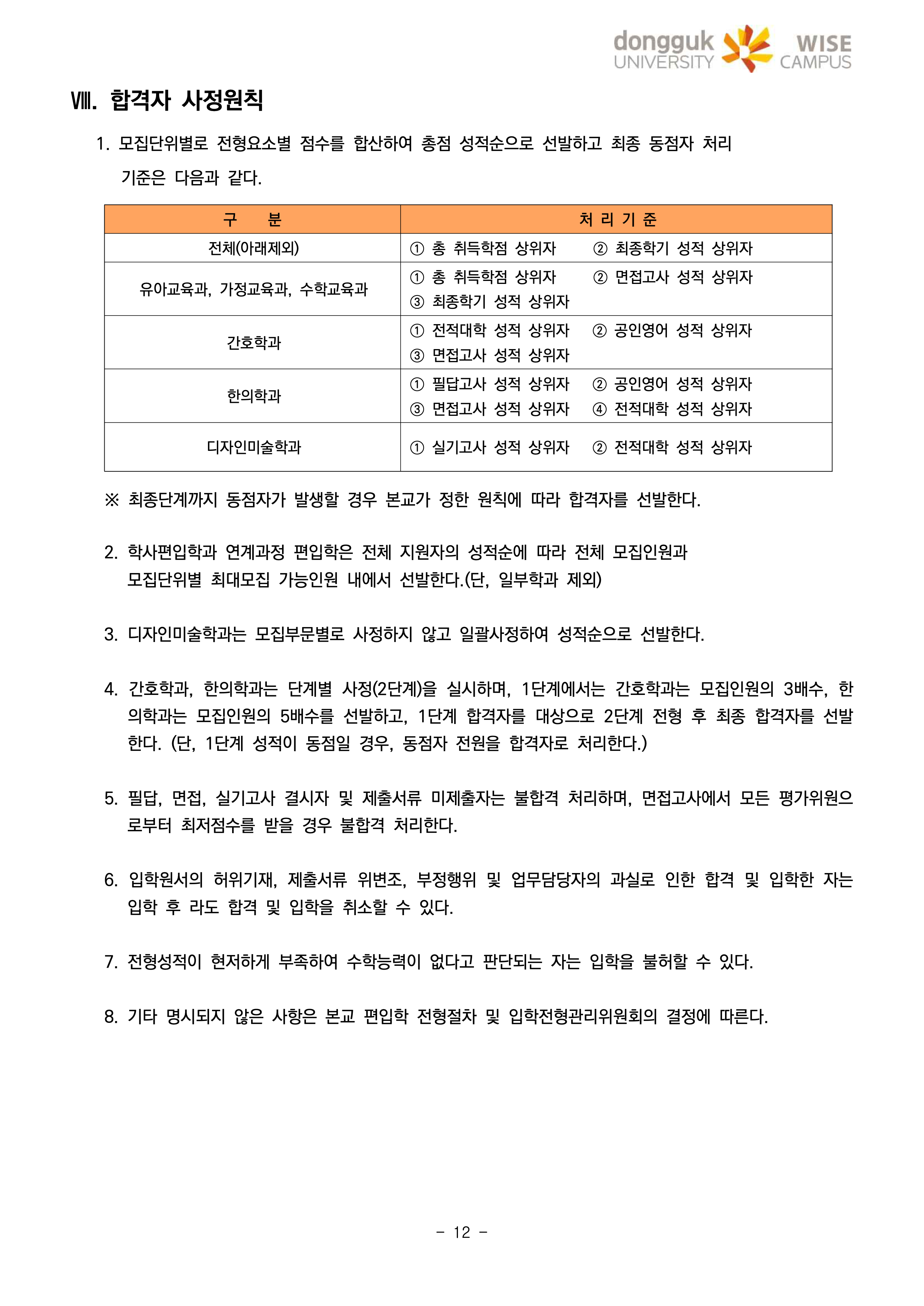 동국대 wise 와이즈 편입