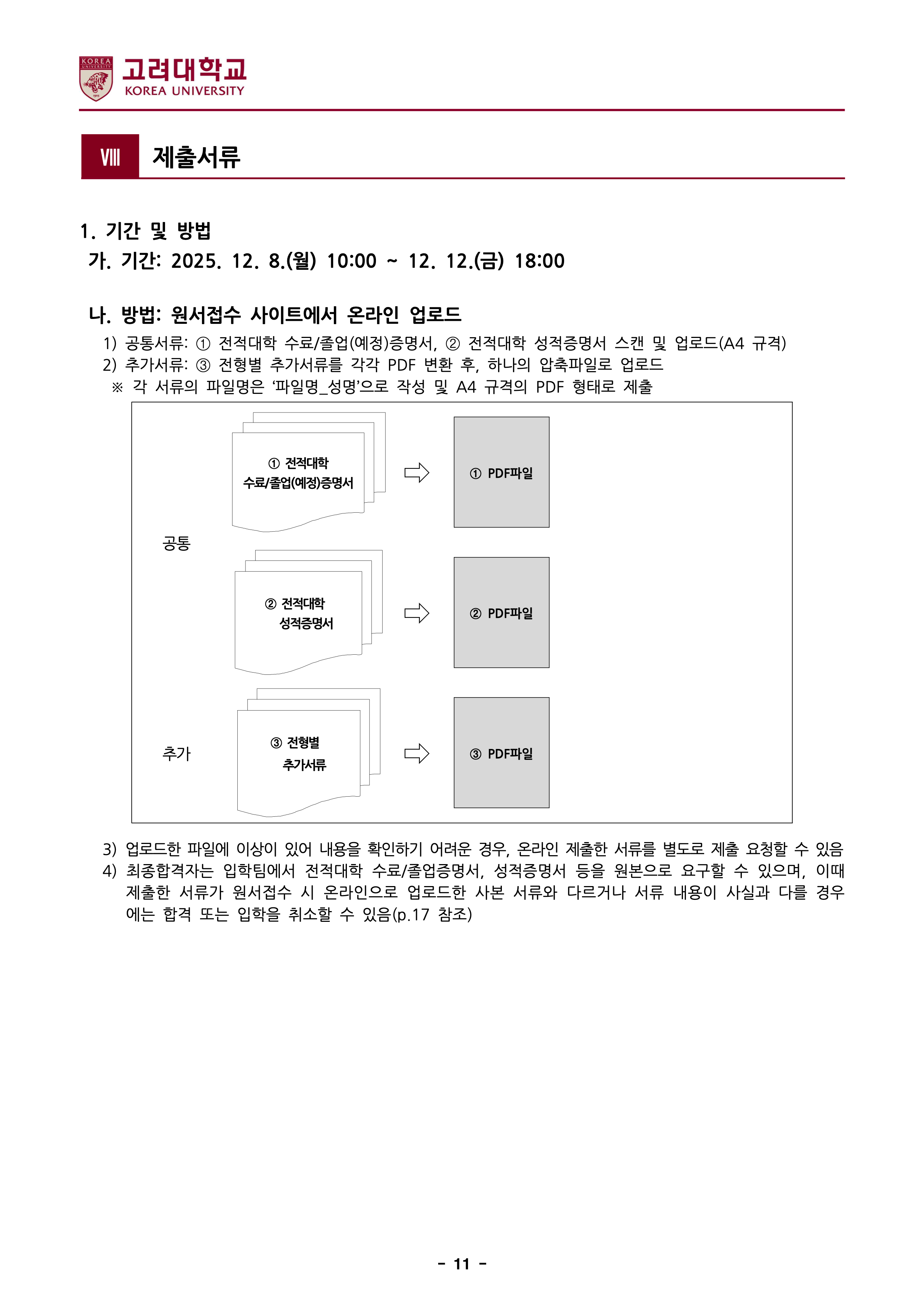 고려대 세종 편입모집요강