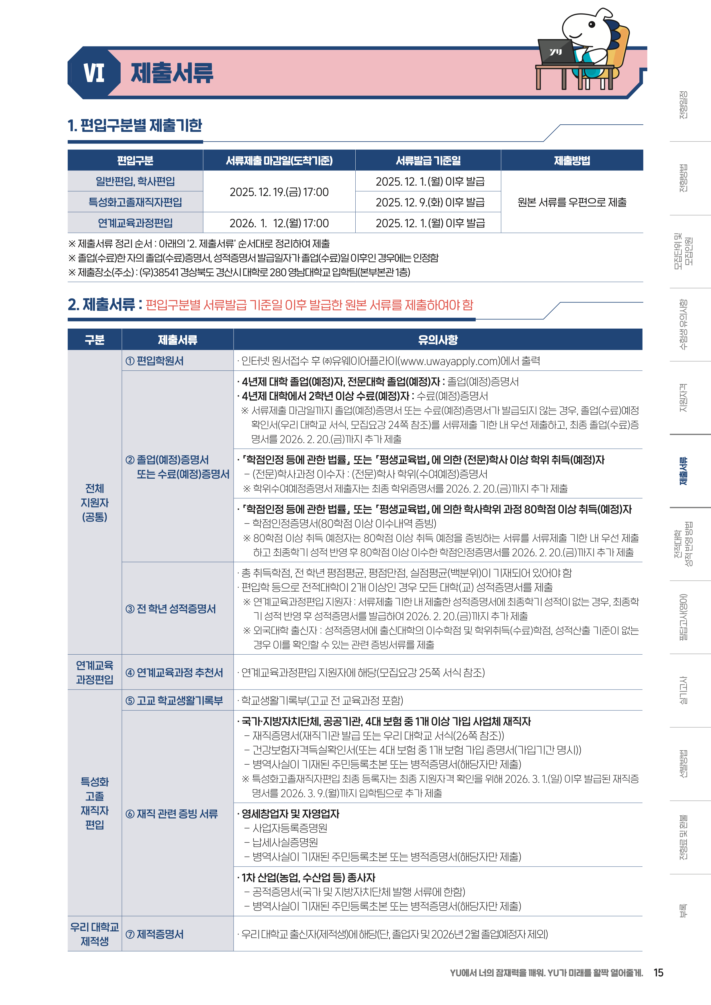 제주대 편입요강