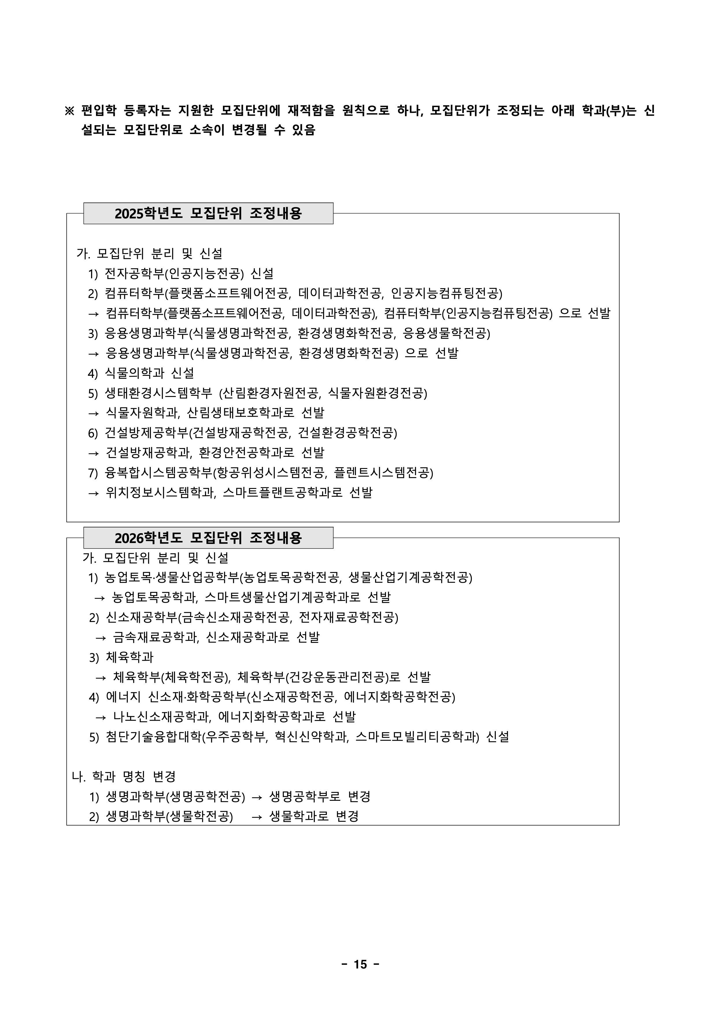 경북대 편입모집요강