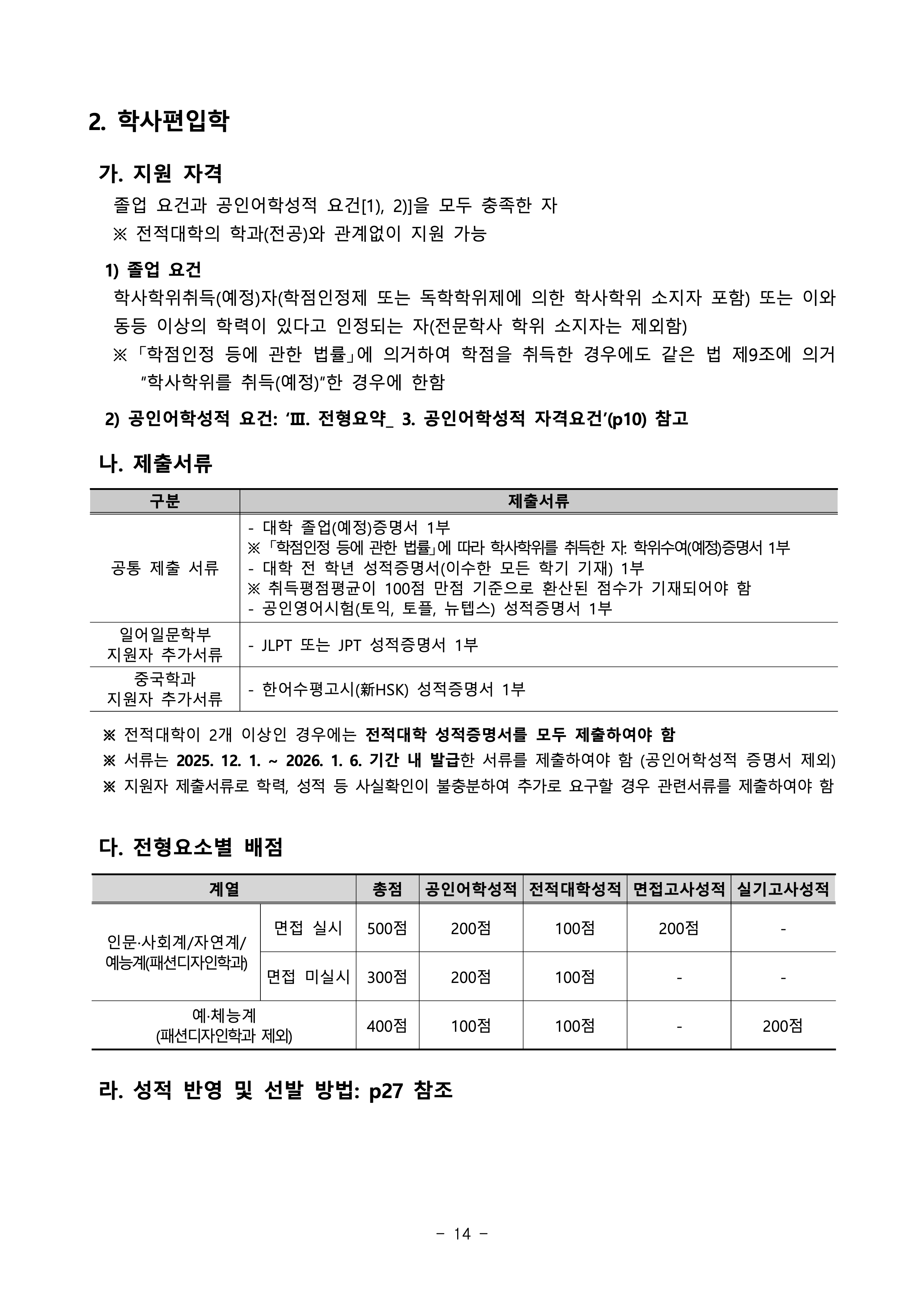 부경대 편입요강