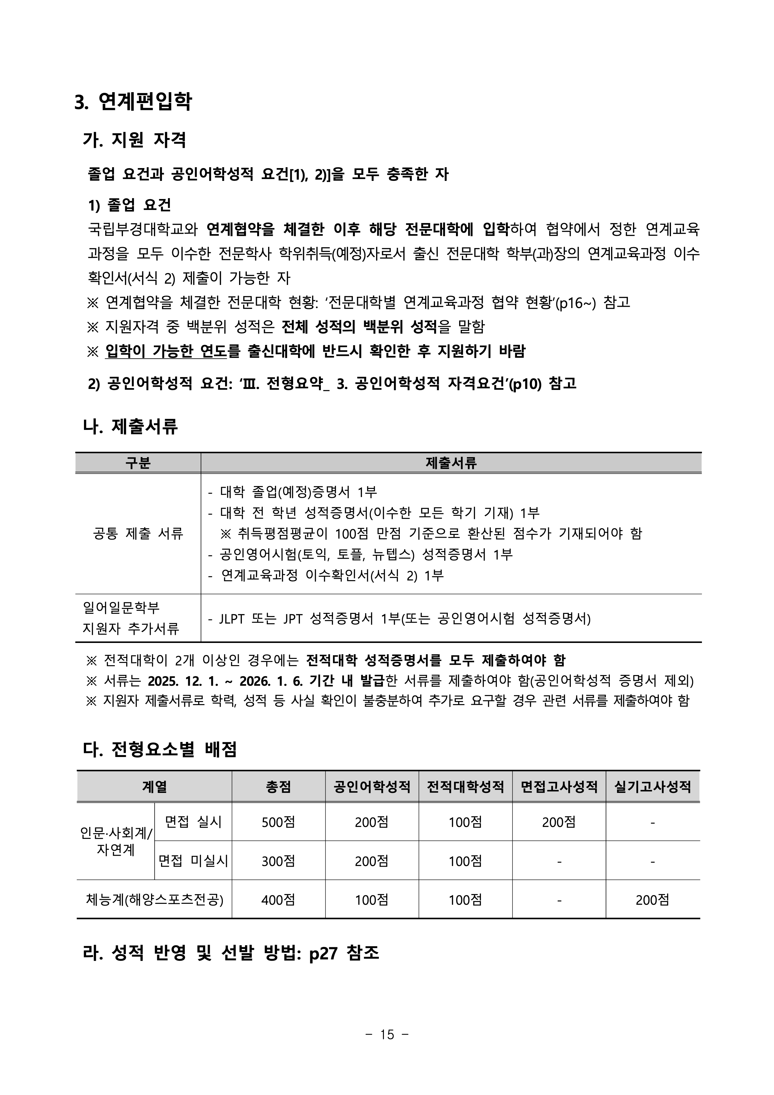 부경대 편입요강