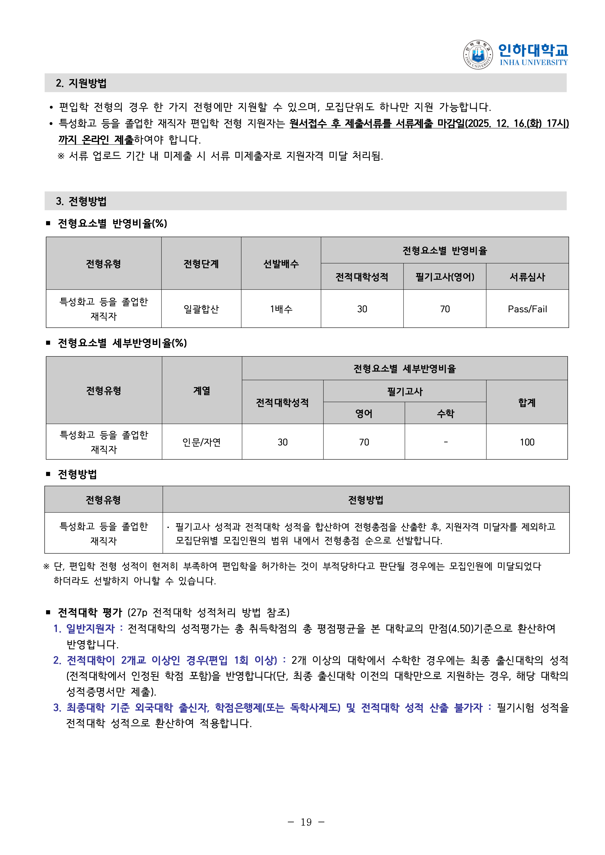 인하대 편입요강0