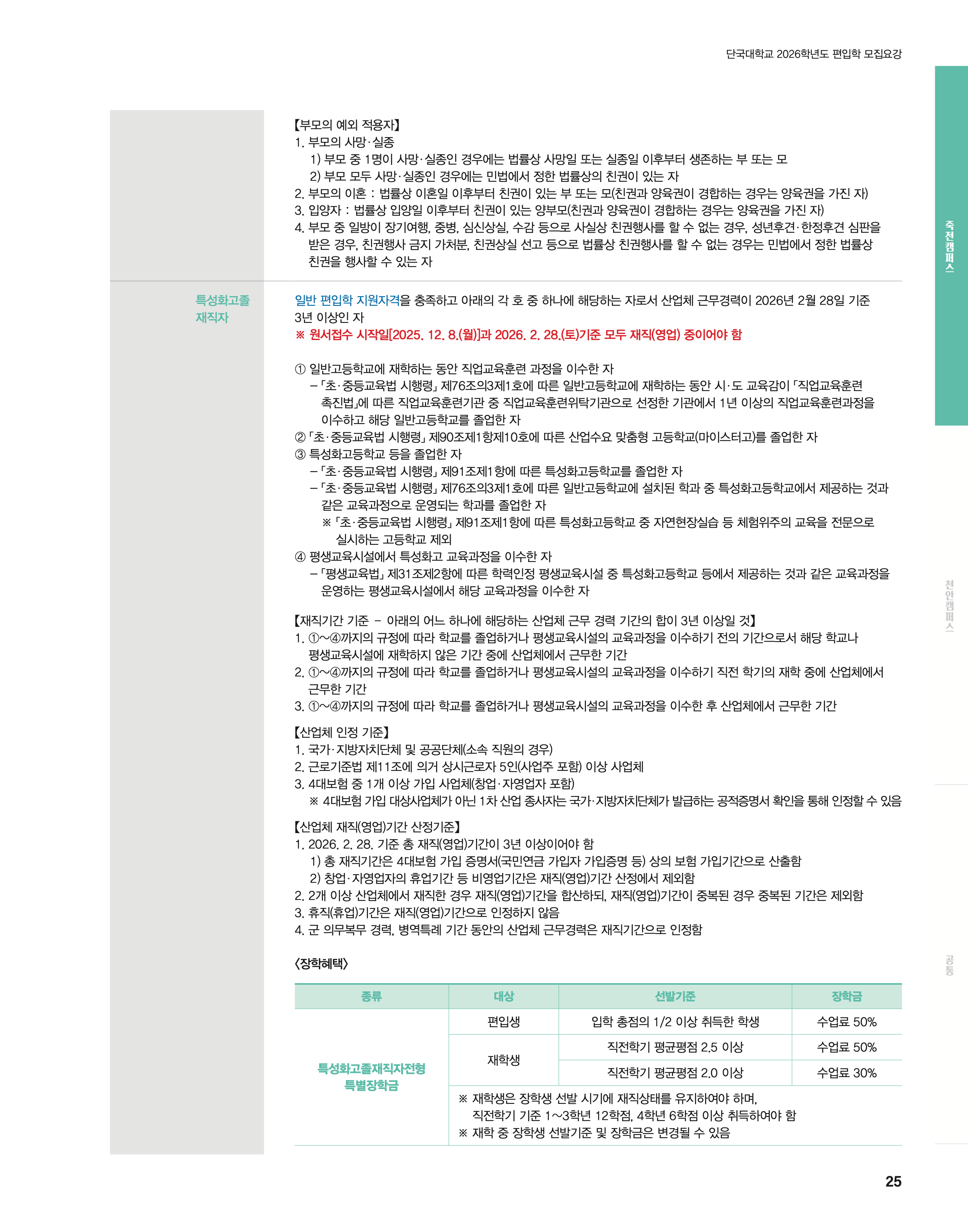 단국대 편입요강