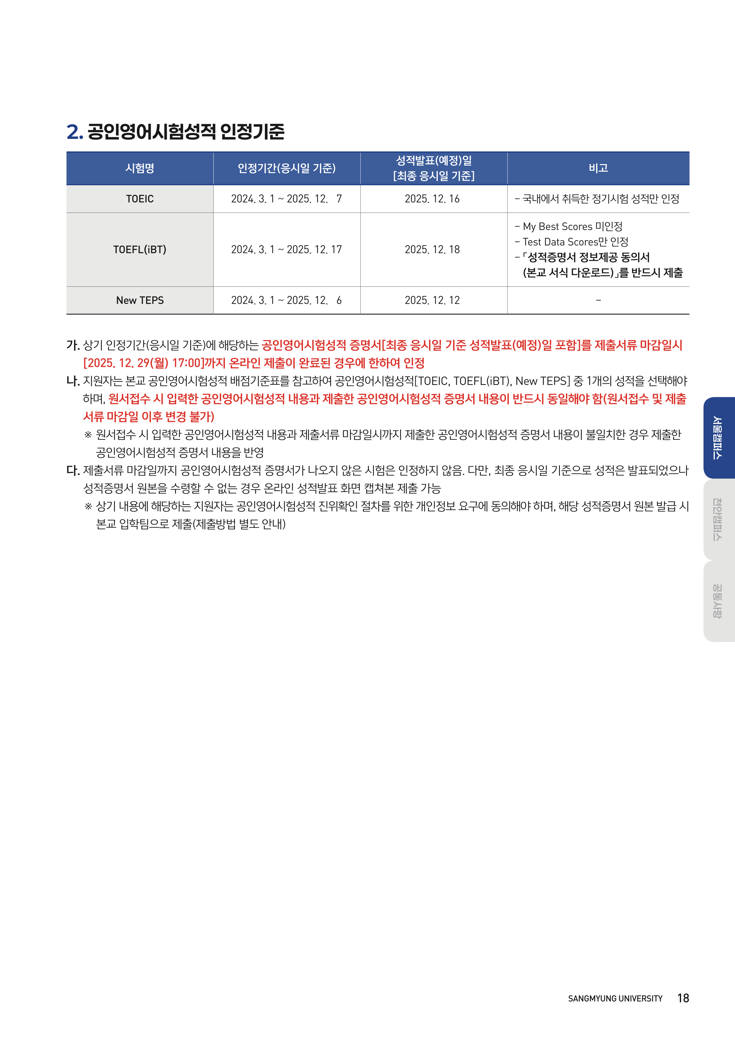상명대 편입요강