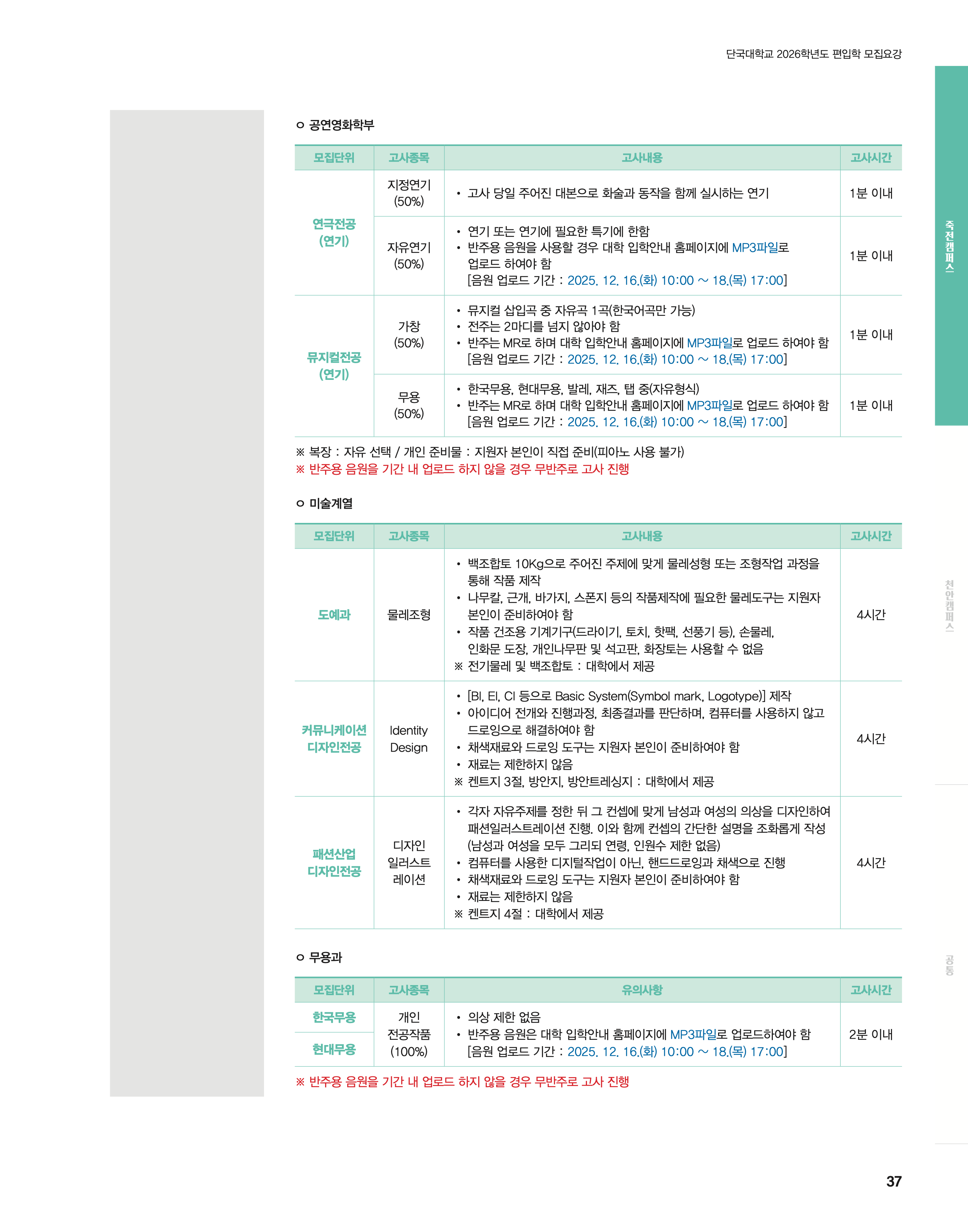 단국대 편입요강