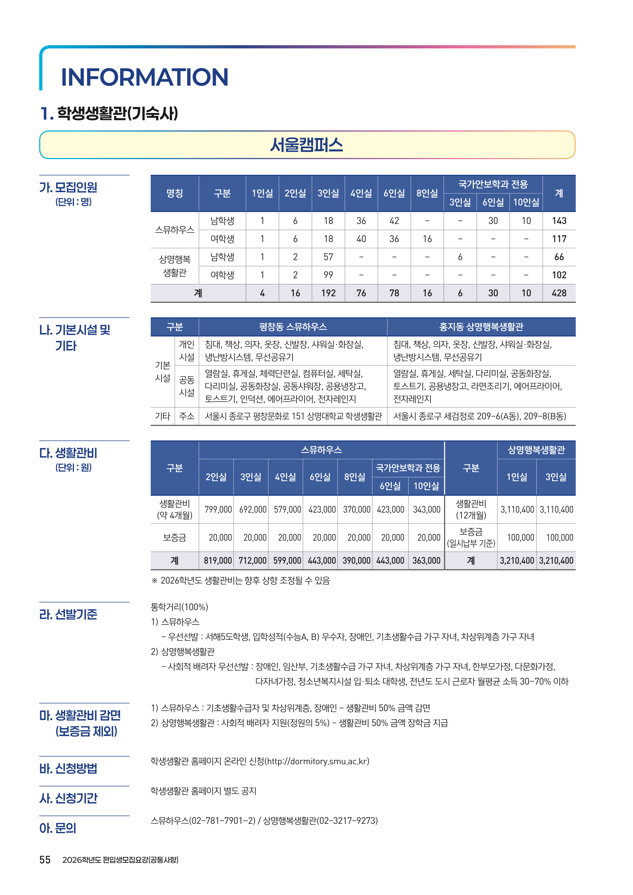 상명대 천안 편입요강