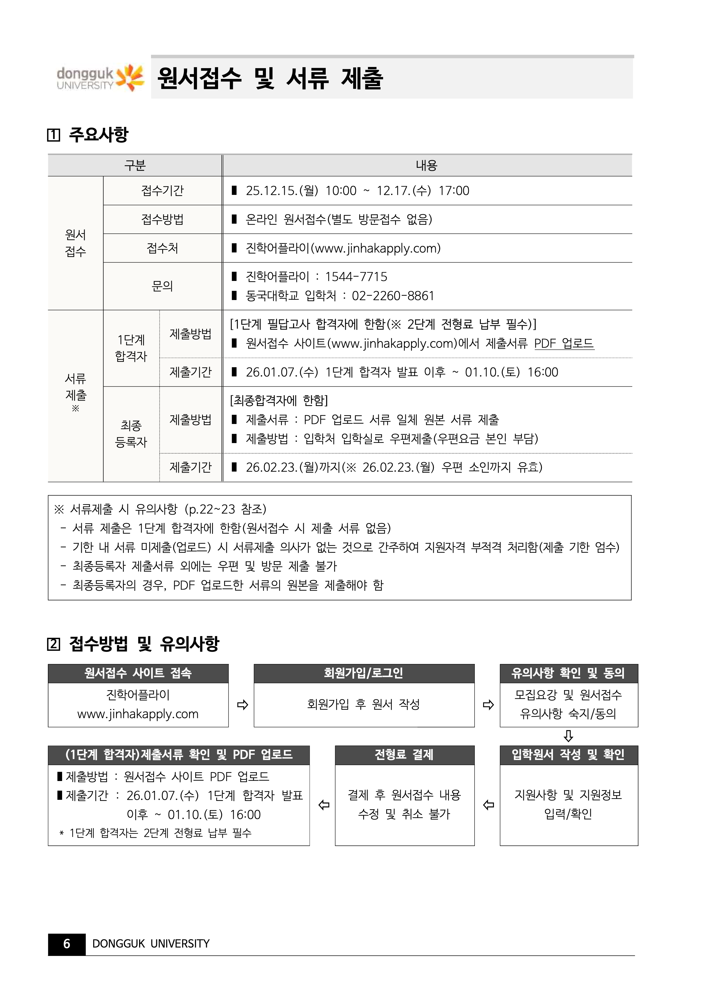 동국대 편입요강