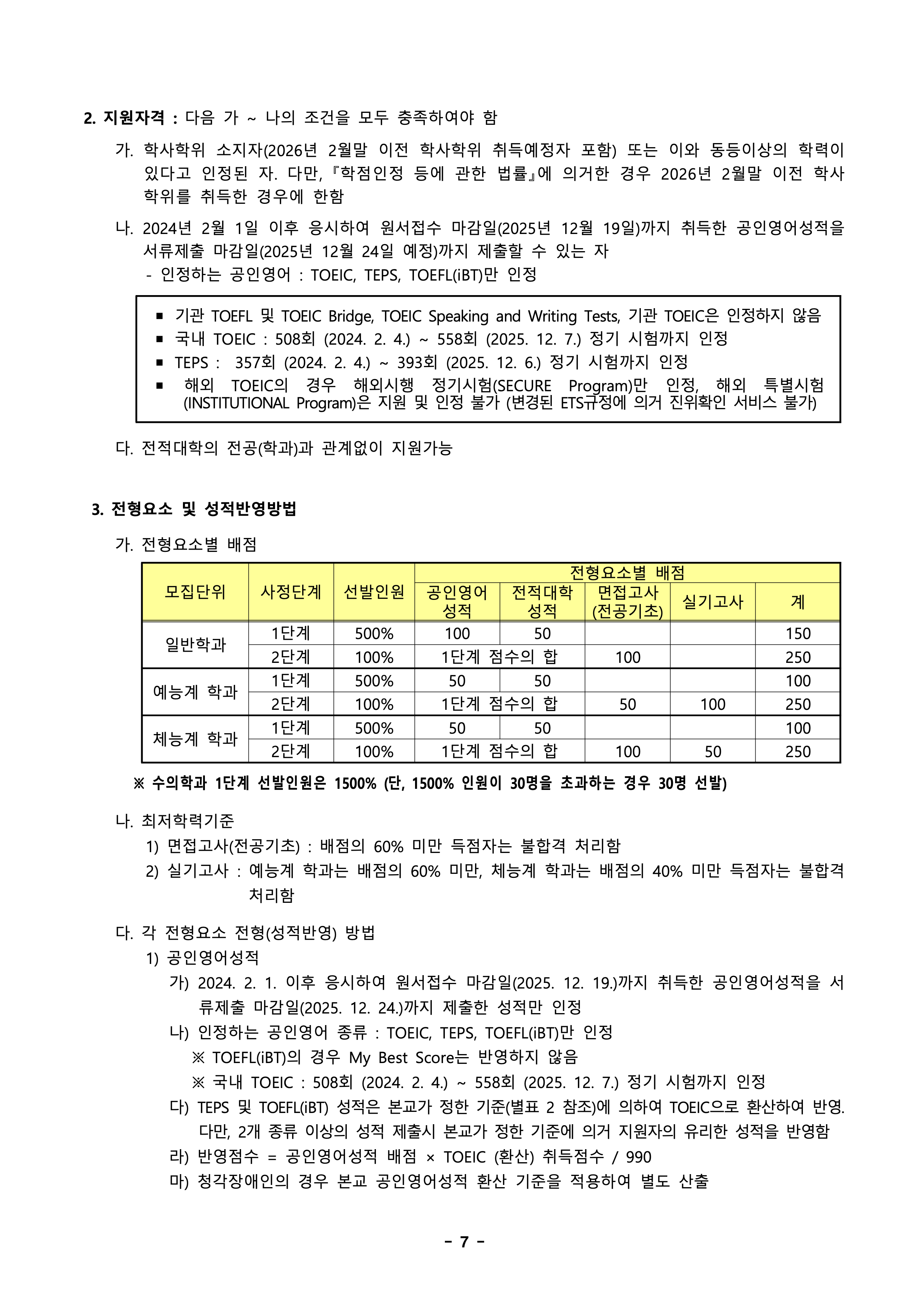 경북대 편입요강
