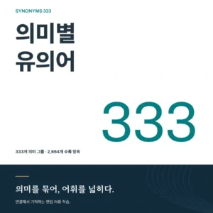 동의어 333 + 뉘앙스정리 + 문제정답 세트