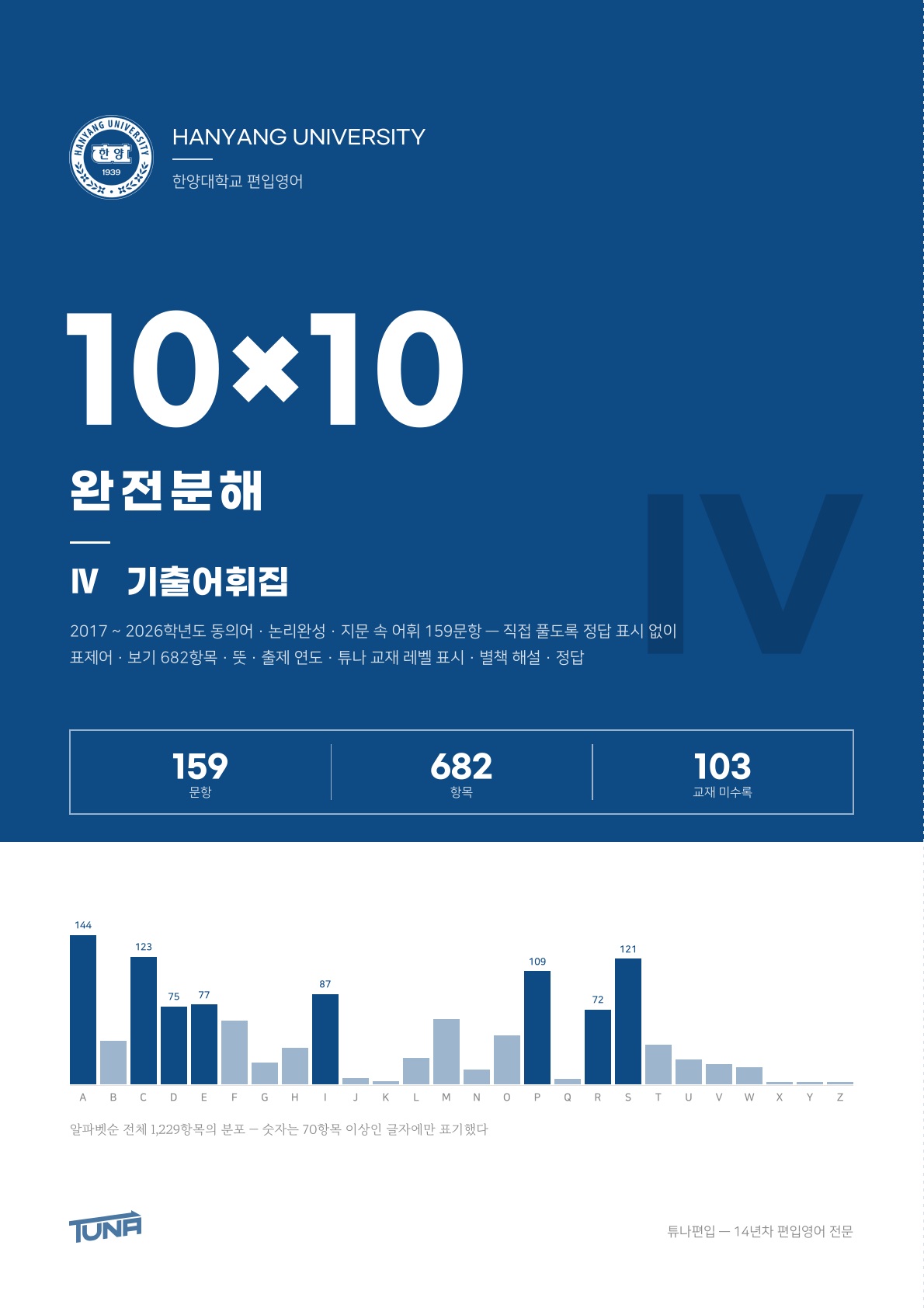 한양대학교 기출어휘집 실제 표지