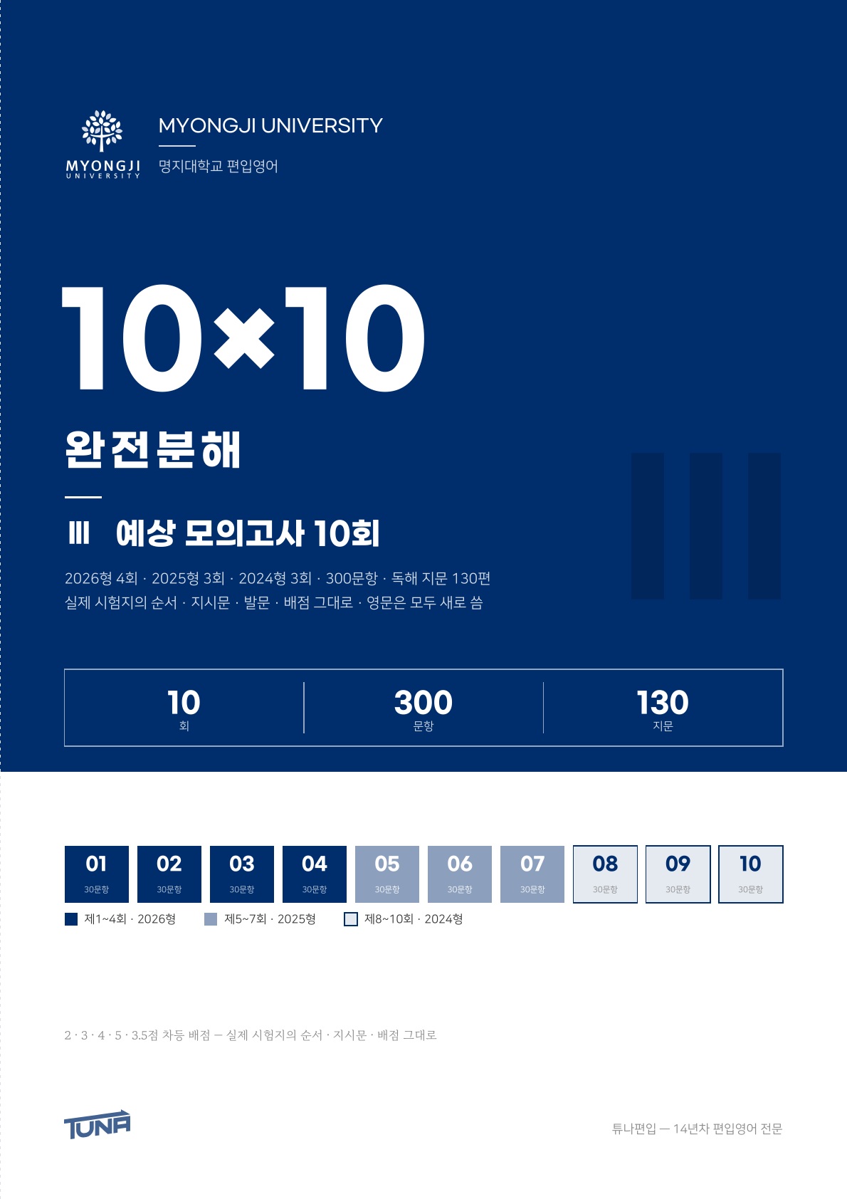 명지대학교 예상 모의고사 실제 표지