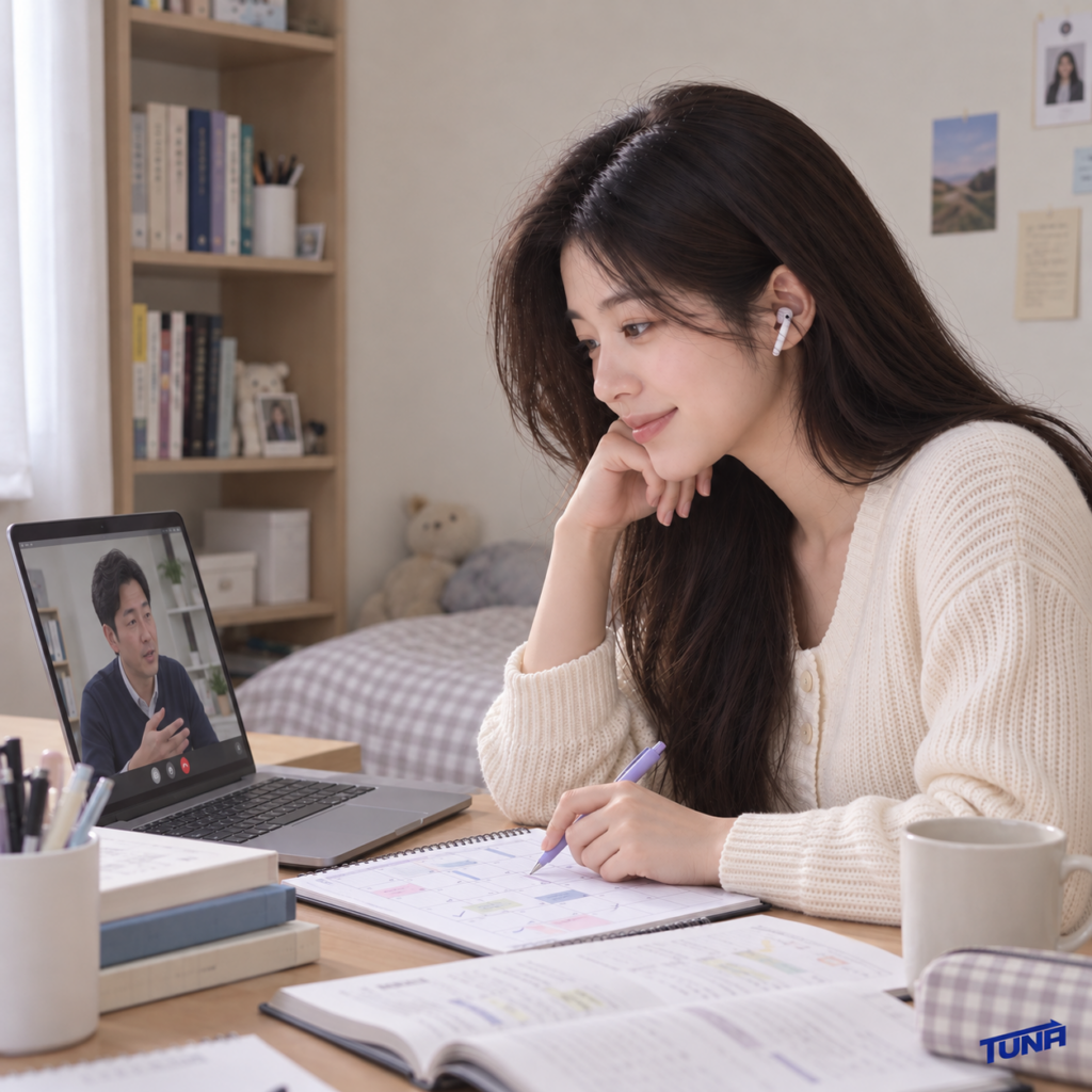 화상 상담으로 학습 계획과 진도를 점검하는 독학컨설팅
