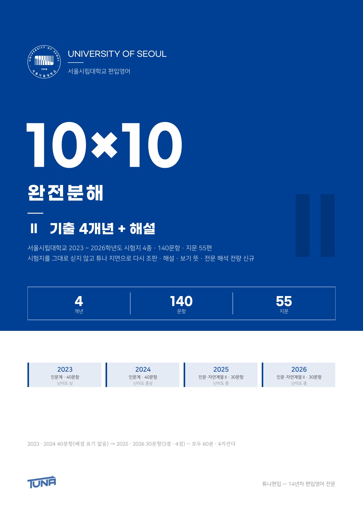 서울시립대학교 기출 + 해설 실제 표지